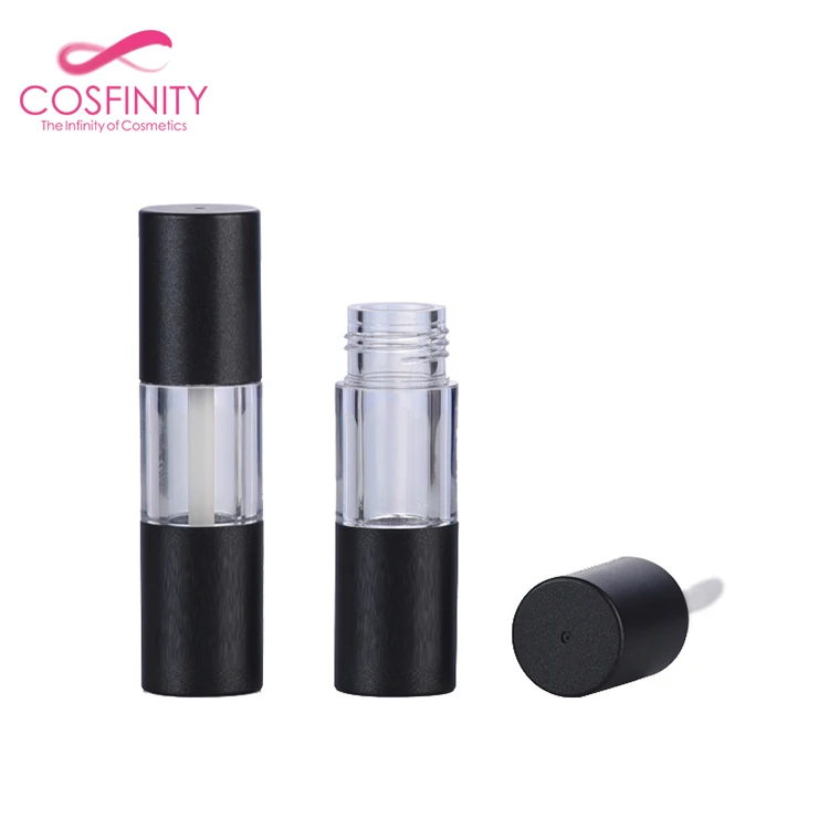 
Best price black lipgloss tube wholesale packaging round empty slim clear container plastic lip gloss mascara soft tube 