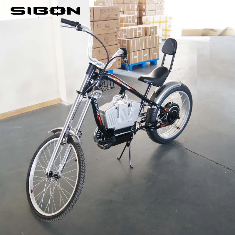 SIBON 36 в 500 Вт бесщеточный двигатель литиевая батарея толстые шины черный взрослый Электрический велосипед чоппер