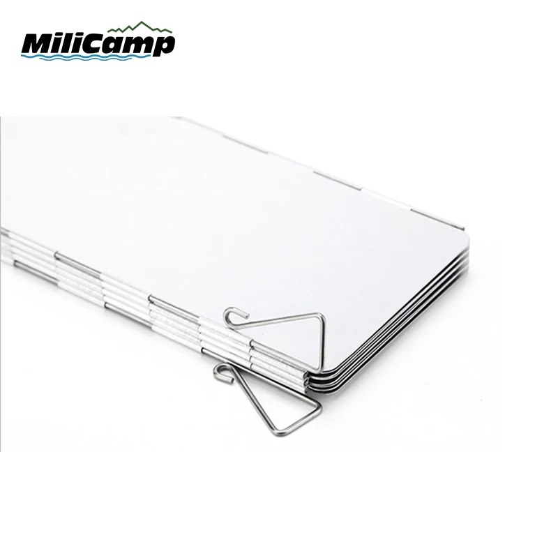 Camping aluminium Folding wind screen stove windshield