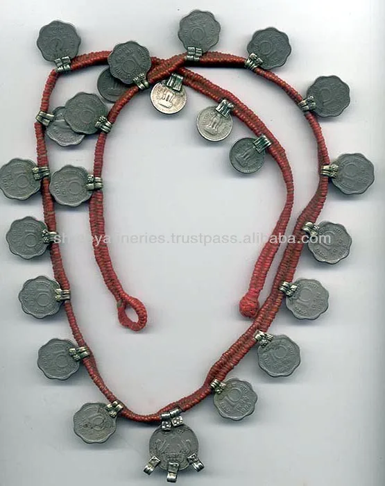 Ожерелье с кулоном в виде цыганской монеты для танца живота ювелирные изделия Banjara ручной работы