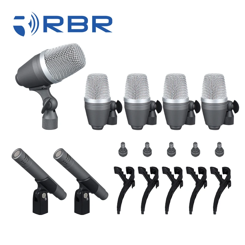 Flight case packing  dx7b metal drum microphone set for professional stage