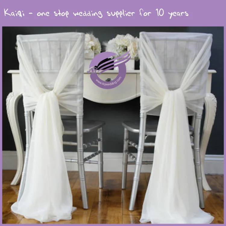 BS00662 Factory directly elegant chiffon Wedding chair decoration chair covers
