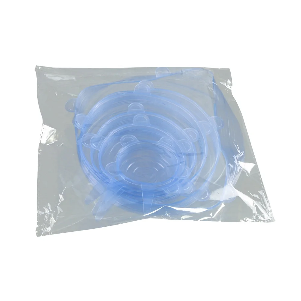 6 шт./упаковка, силиконовые растягивающиеся крышки