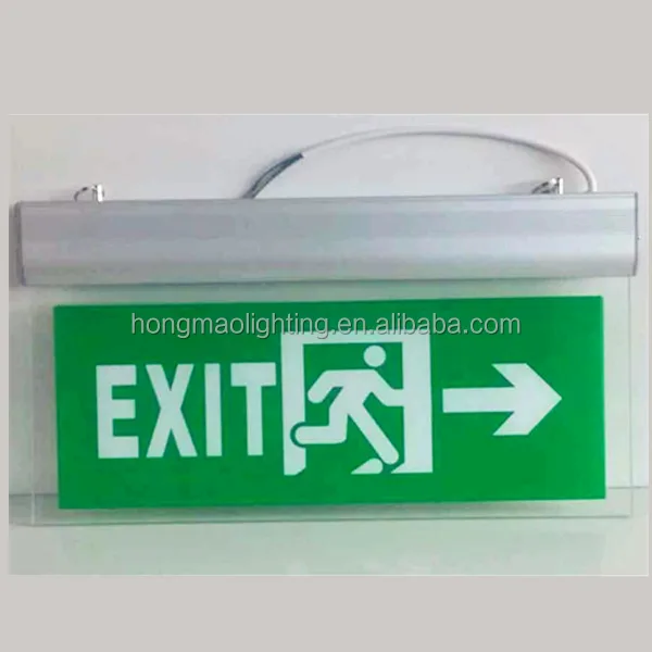 HONGMAO 3.6V Nickel cadmium battery Acrylic Aluminum exit sign led recessed emergency light