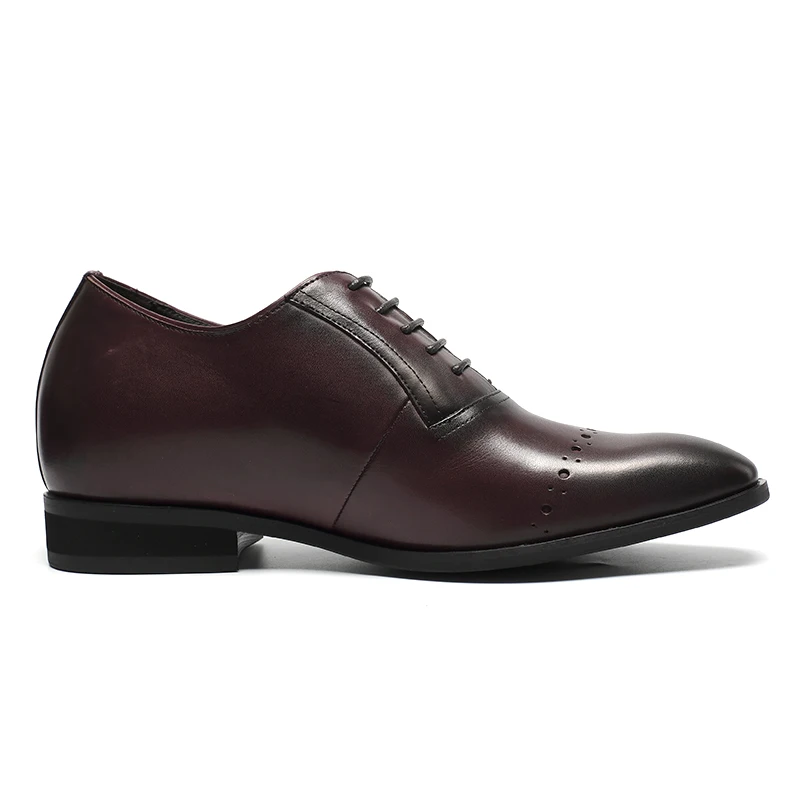 2022 factory elegant man handmade business dress leather shoe men height increasing shoes