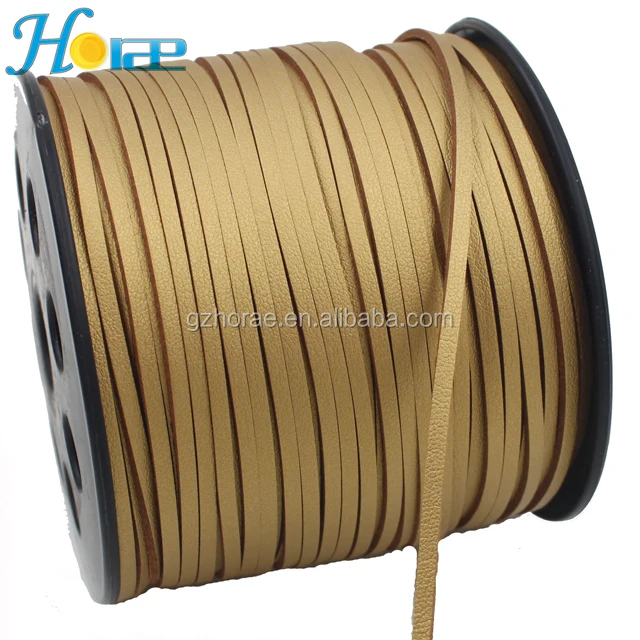 Wholesale faux flat leather rope PU leather cord for jewelry