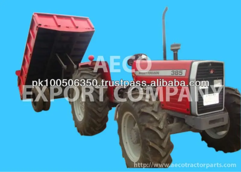 
Hydraulic Tipping trailer with MF tractor 