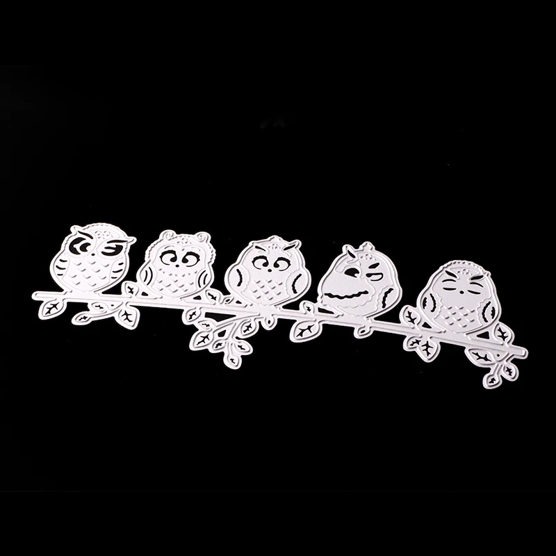 AAGU Cute Animal Bird Stand On The Tree Metal Carbon Christmas Party Decoration Die Cut Dies Paper Template Cutting Dies