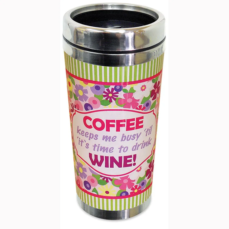 16oz stainless steel photo insert thermos tumbler, double wall stainless steel photo travel mug, bpa free photo travel mug