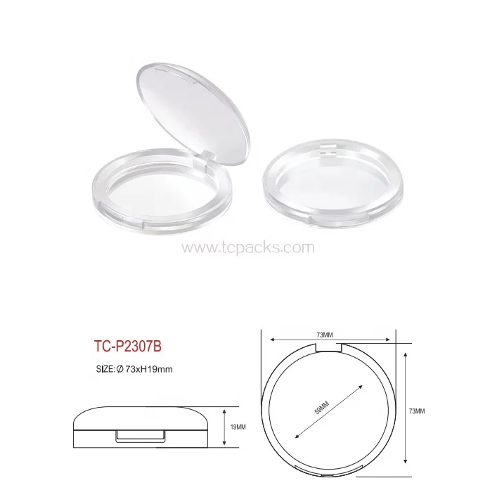 Empty Makeup Packaging Clear Single  Blusher Powder Custom Eyeshadow Case