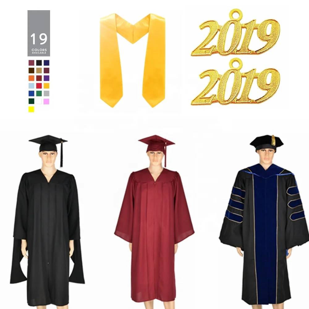 OEM factory Slant Bottom Red Satin Graduation Stoles/Sashes with White Trim