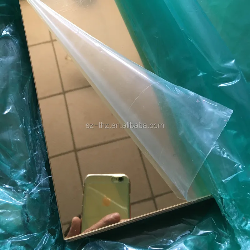  Пластиковые зеркальные акриловые квадратные Золотые Зеркала 400x300x3 мм домашний гостиничный Свадебный декор ПММА настенная наклейка одностороннее зеркало