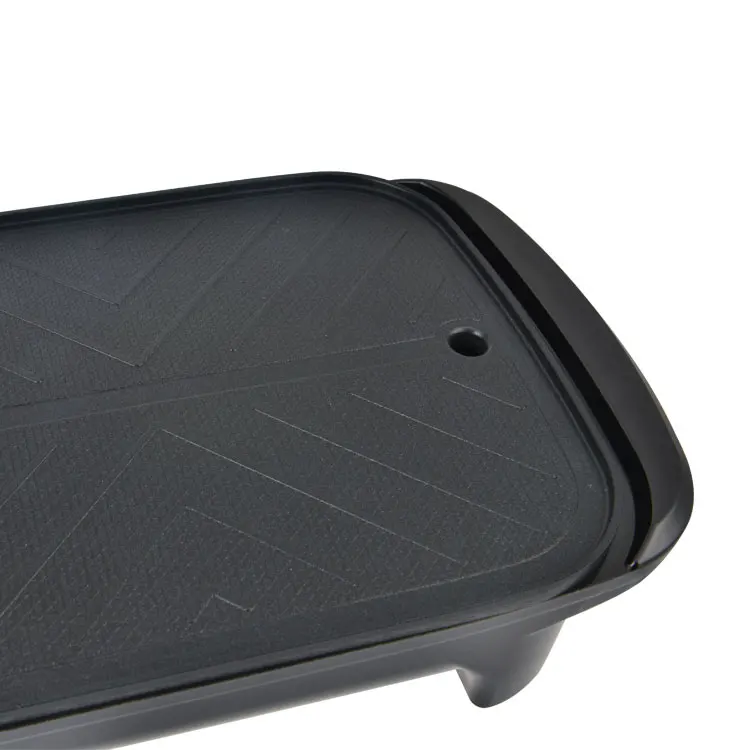 
Realbei Al-2462 factory wholesale price electric grill flat pan electric hot pot pan electric smokeless grill 