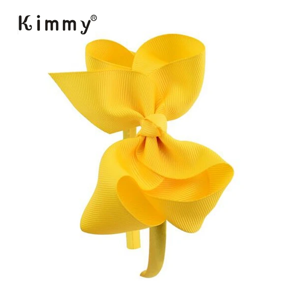 Wholesale Solid Color Grosgrain Ribbon Bow With Band for Girls