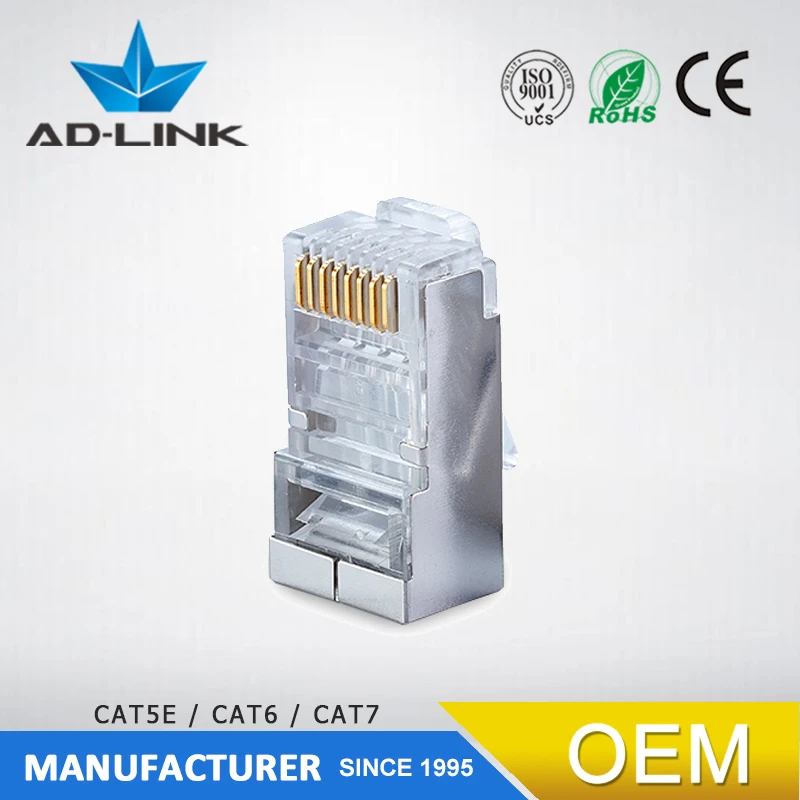 RJ45 network wire connector 8p8c plug cat5e cat6