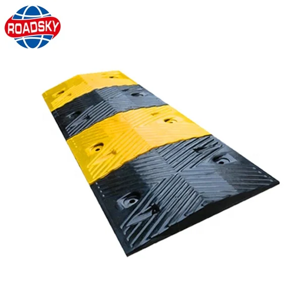 heavy duty yellow black durable roadway rubber parking bumpers