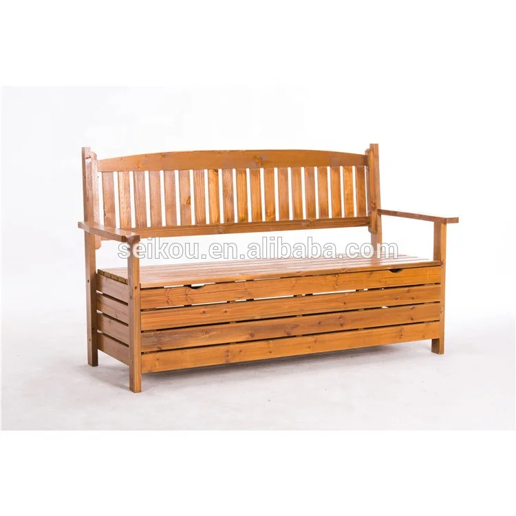 
Outdoor Garden Wooden Storage Bench with Open Seat 