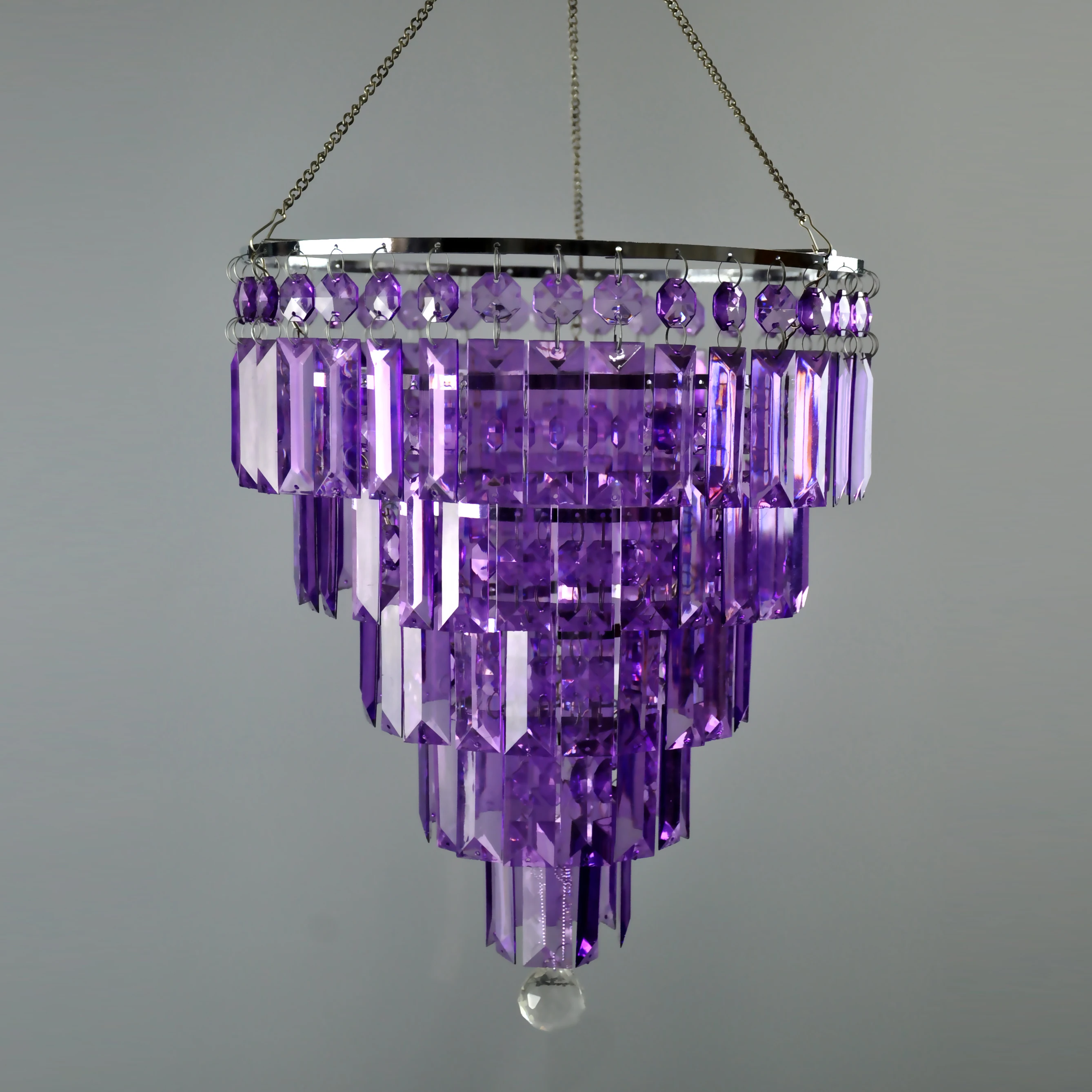 Hot sale acrylic clear beaded lampshades wholesale decorative cheap chandelier
