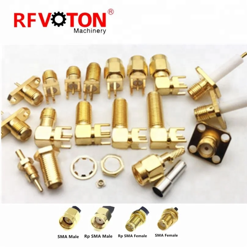 RP SMA Connector End Launch Jack .062 Thickness
