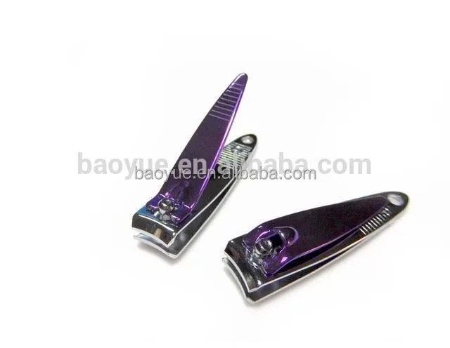 Carbon steel Nail clipper with purple color electropherosis