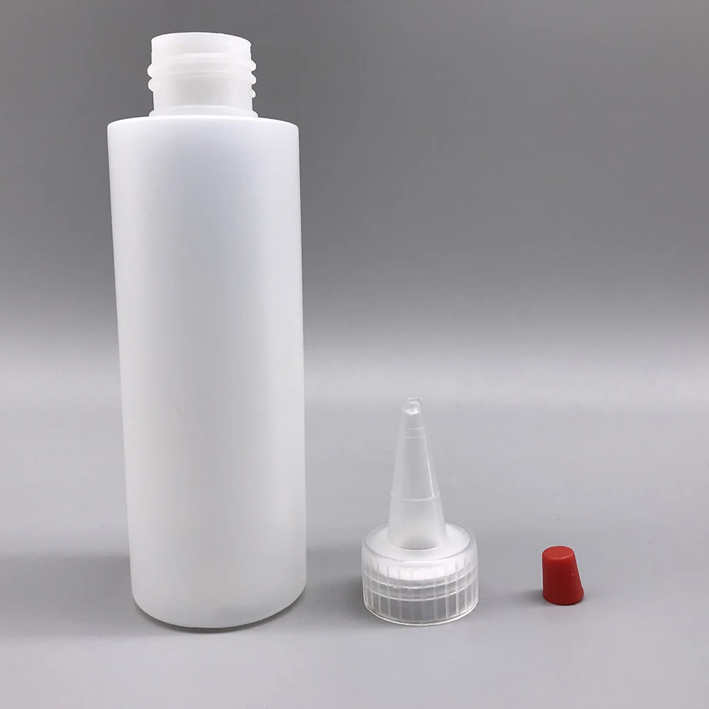 Food grade 4oz 120ml 125ml LDPE clear plastic tomato squeezable kitchen sauce dispenser condiments bottle with cap