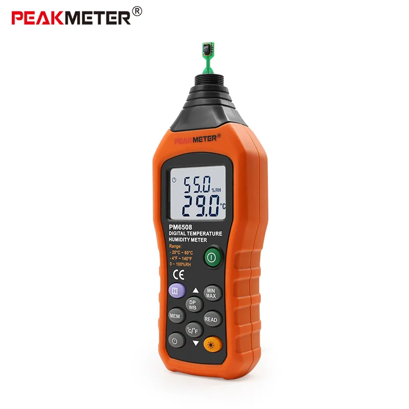 China Ambient Wet Bulb Dew Point Temperature Relative Digital Thermometer Hygrometer PM6508