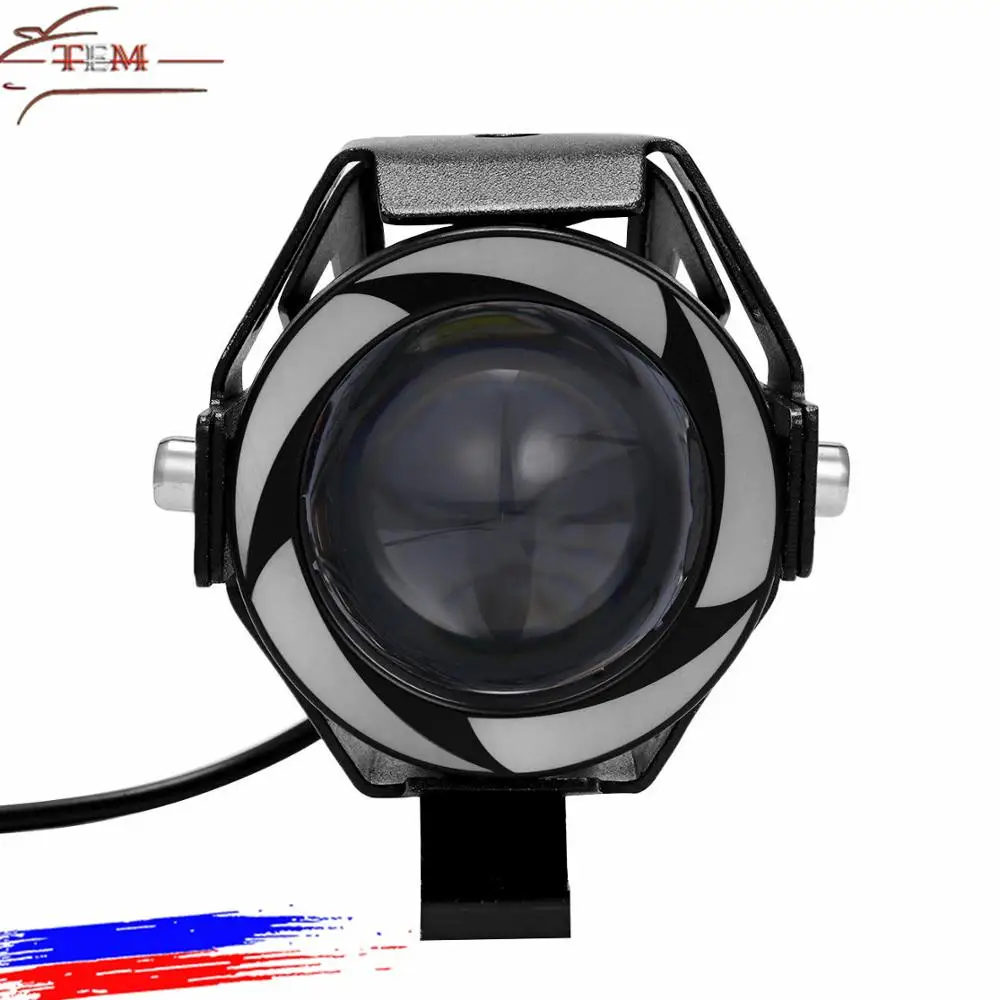 U7 Motorcycle led lighting system Led Projector Light Colourful Spotlights Devil Eyes 12V 3200LM 6500K 10W Led Work Light