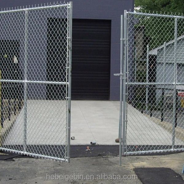 cheap price Galvanized PVC Coated Diamond Wire Mesh chain link fence fabric Gate for sale