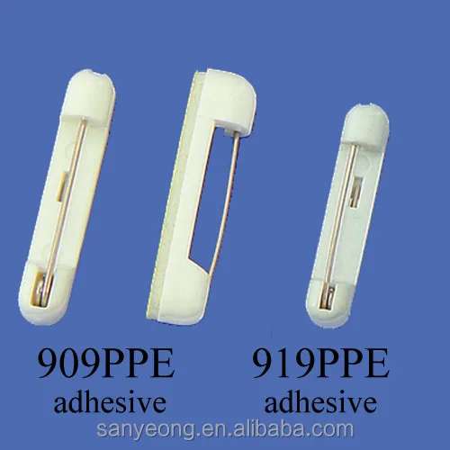 
ID name badge holder Adhesive safety pin and locking safety pin 
