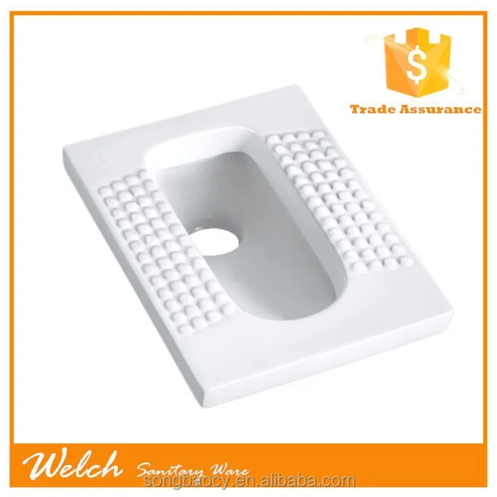 
1111S With Fender Feature and Ceramic Material Bathroom Squatting pan Medium deep 