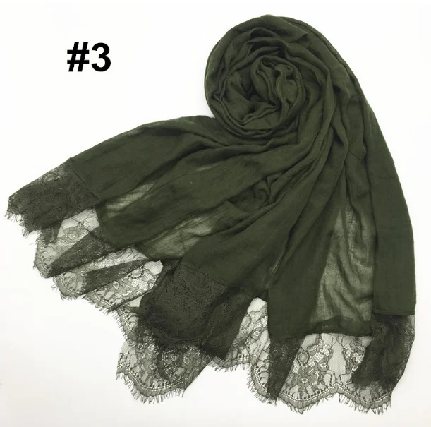 ZP Malaysia lace arab cotton tartan lace hijab muslim scarf abaya