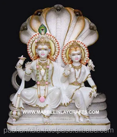 Прекрасная мраморная скульптура лаксми Нарайяна ручной работы