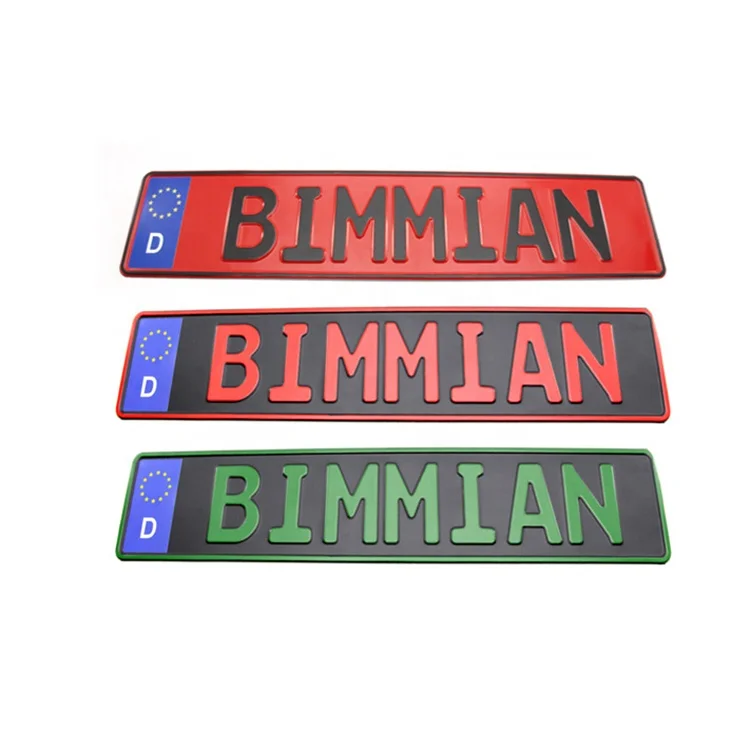 European Aluminum License Plate Blank License Plates Customised Reflective Film Wave Lines Number Plate