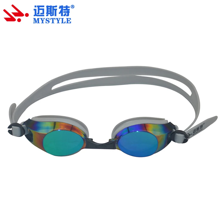 Customized Unisex UV Protect Mirrored Swimming Goggles Adult Anti Fog Swimming Glasses
