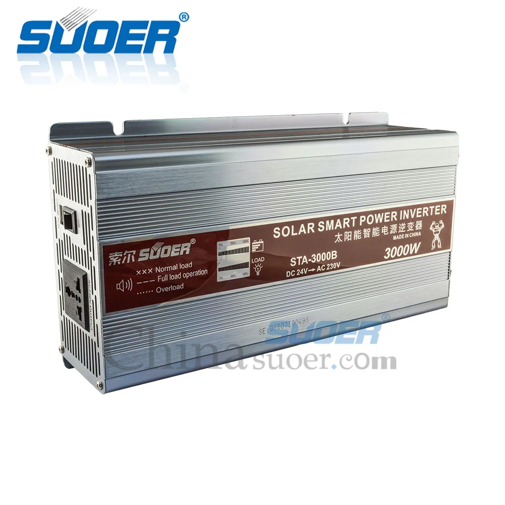 Suoer 24V 220V 3000W Off Grid Intelligent factory Inverter 3 кВт инвертор модифицированный синусоидальный