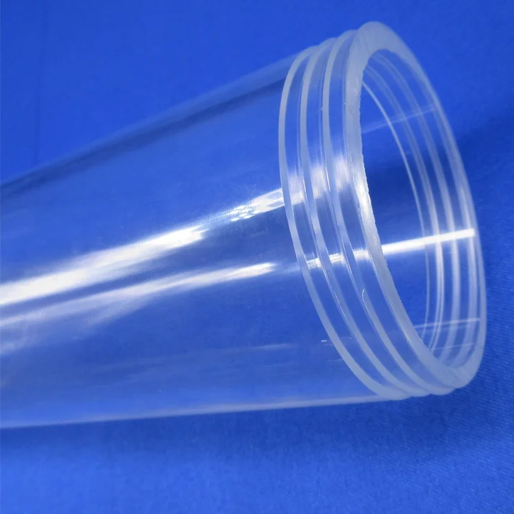 customized threaded acrylic tubes in various sizes