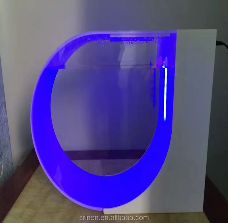 Fabulous Design Round Plexiglass Fish Aquarium With Lighting Control