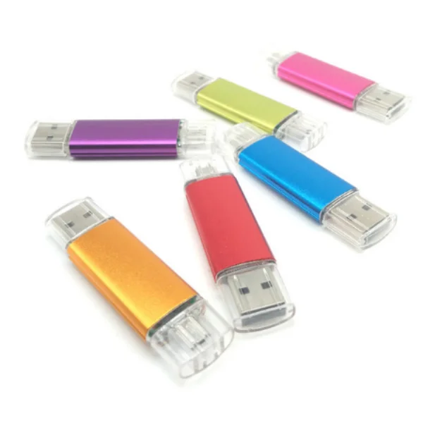 Быстрая скорость USB 3 0 2 OTG в 1 флеш-накопитель 64 Гб металлический USB-накопитель двойного назначения 16 ГБ 8 двойное использование для Android или Type-c