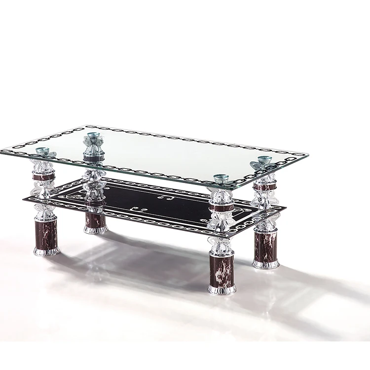 Custom European Luxury Glass High Quality Crystal Tempered square Coffee Table for Table Top