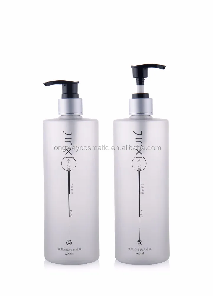 
500ml Plastic PET Empty Shampoo Bottle with Hand Lotion Pump Dispenser 
