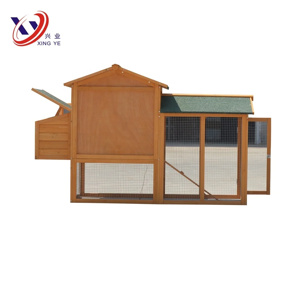 Classical large outdoor wooden chicken coop with ramp 169x75x103cm