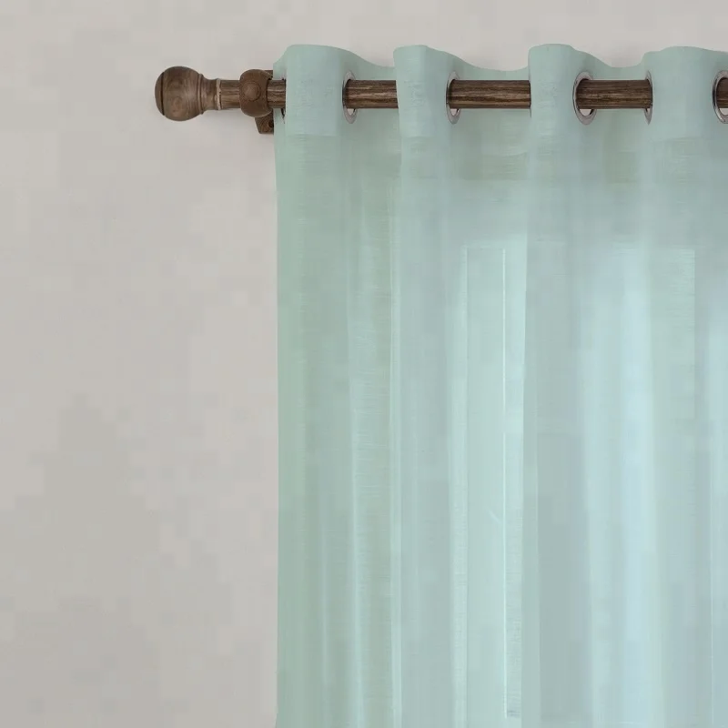 Direct From Factory High Quality Plain Room Window Decoration Store Tulle Fabric Voile Drapers Sheer Curtain Panels