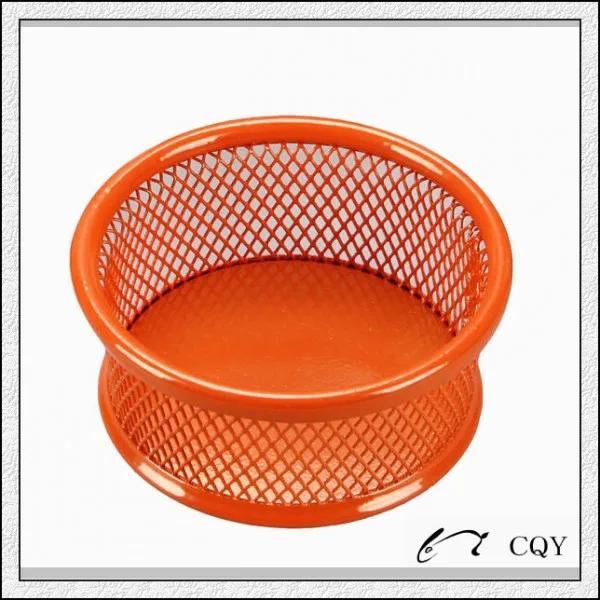 Best sale metal mesh wire office desktop organizer round paper clip holder