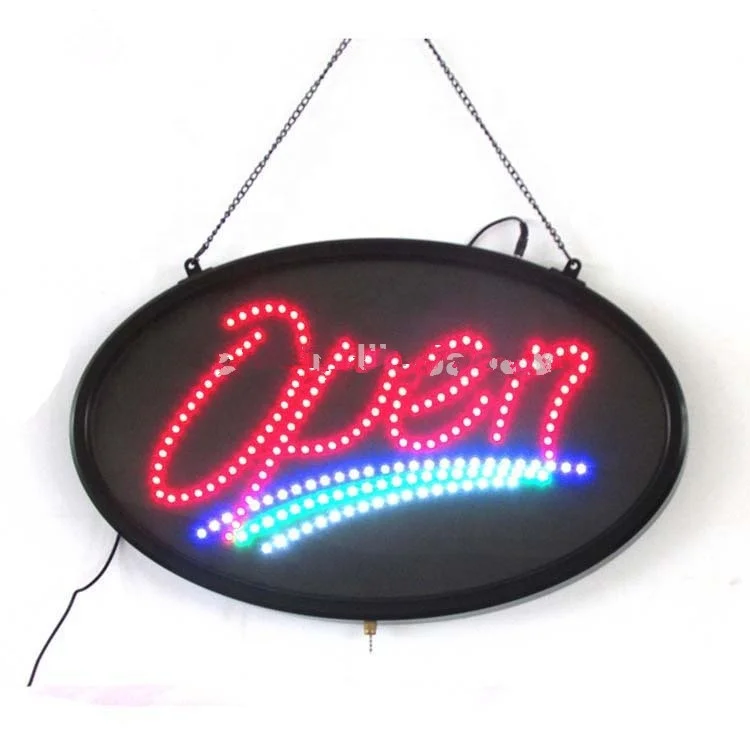 NAILTALK Oval 48*25cm Us Plug Custom Designs Halal Neon Acrylic Outdoor Lighting Open Led Signs