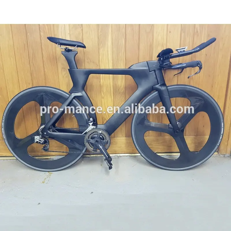 
700c unpainted TT bicycle Frameset V Brake full carbon tt frame bike 