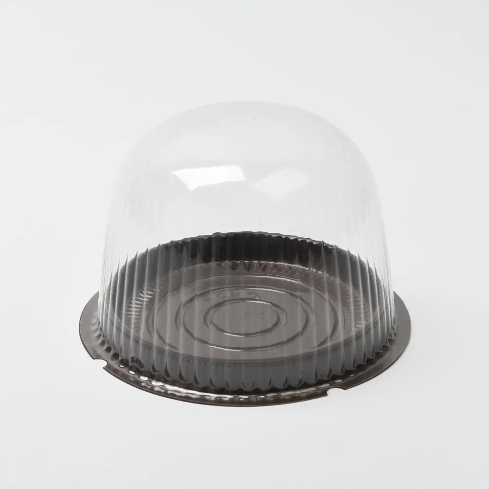 Custom Size Disposable Three Layer Round Plastic Cake Container Packaging Box with Clear Lid
