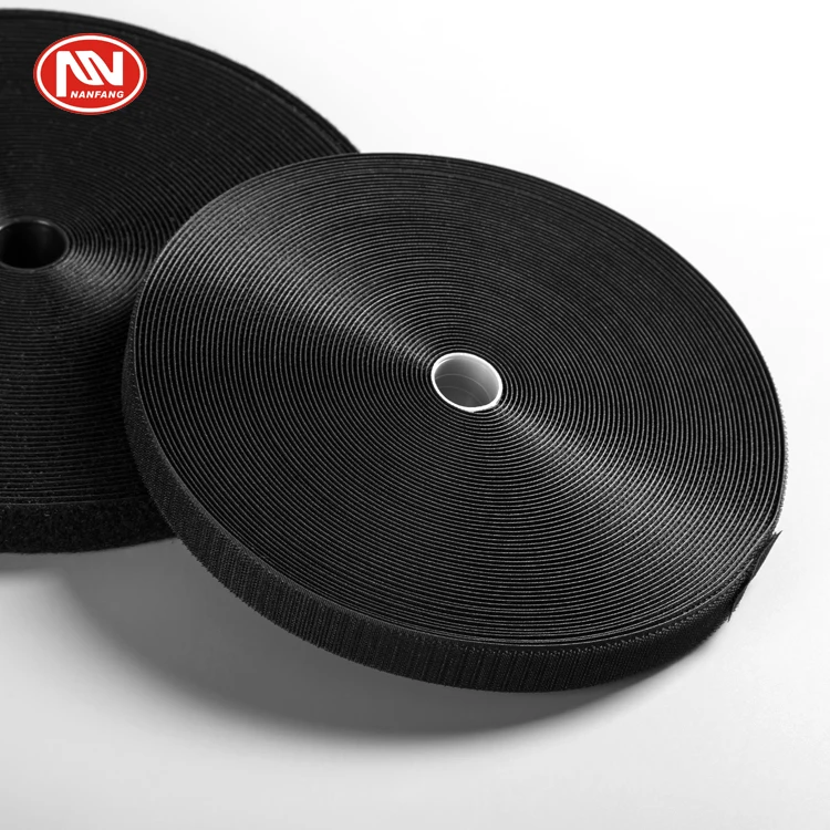 100% Polyester Soft Fireproofing Black Hook And Loop Machine