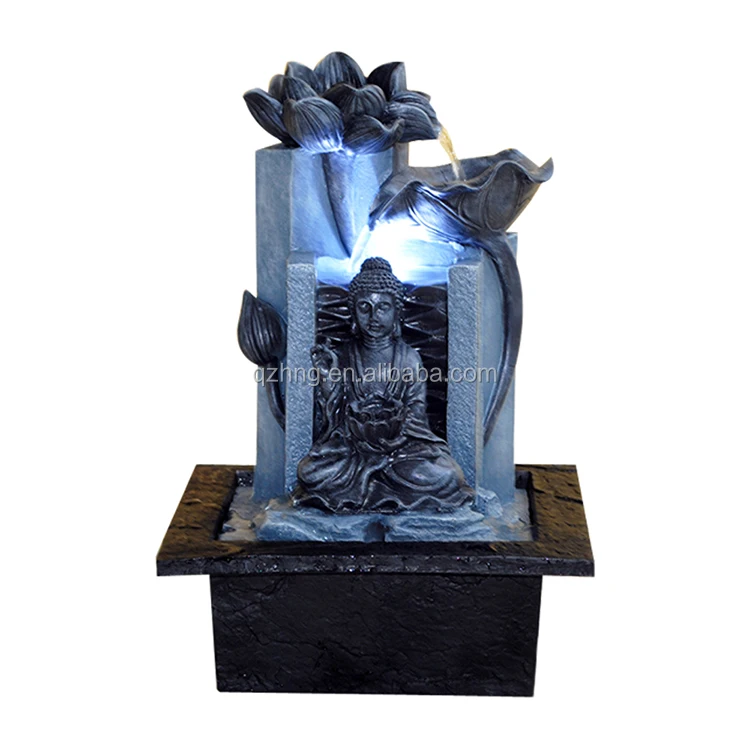 home decor buddha statue mini table top water fountain