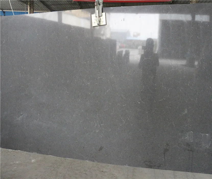 Engineering quartz countertops made of stone grey rock crystal slab