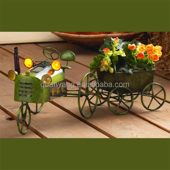Wrought Iron Vintage cart Flower Pots Bicycle Plant Stand